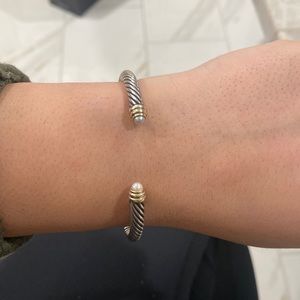 David Yurman Pearl/Gold Trim Bracelet